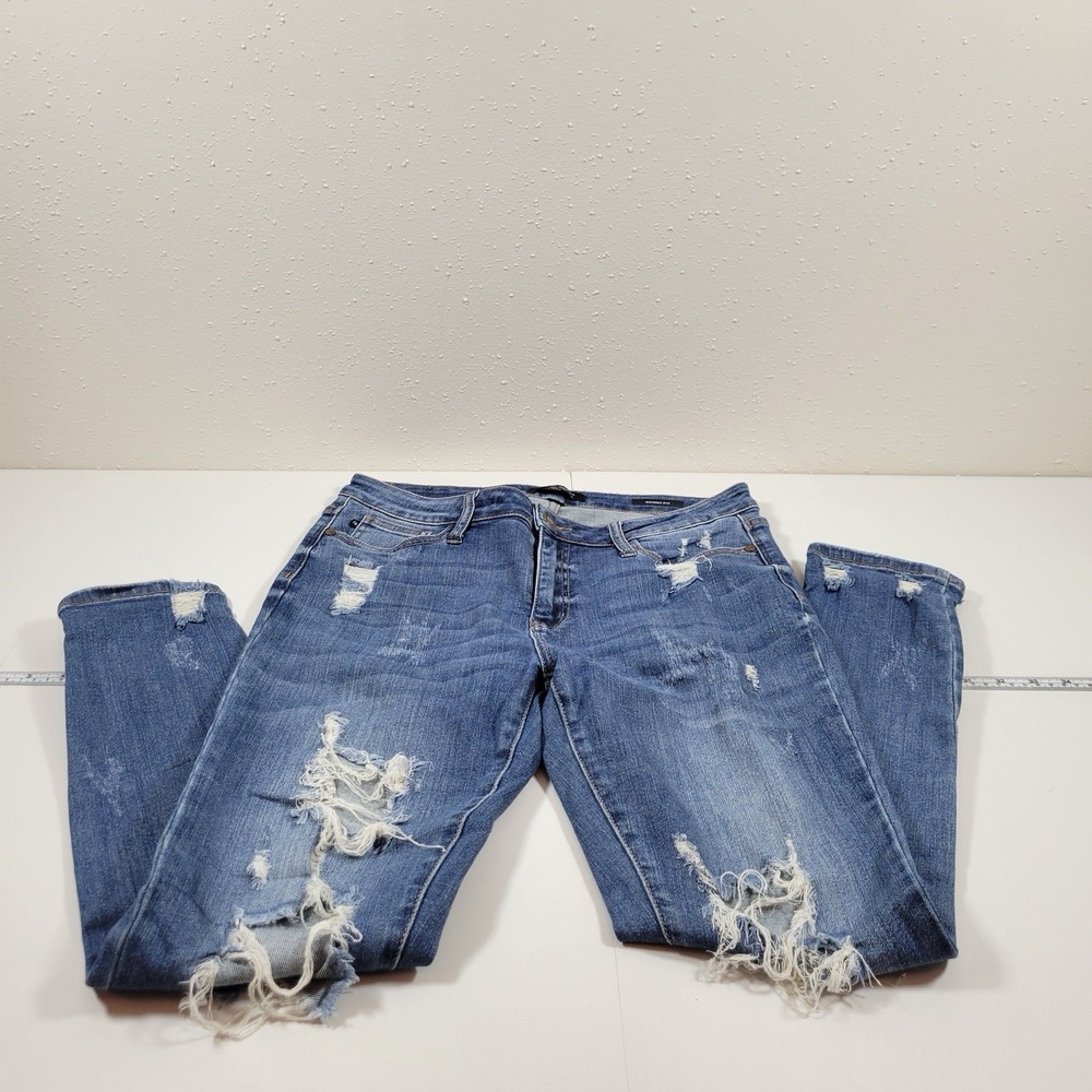 Judy Blue Women's Jeans Skinny Fit Distressed Size 9/29‎ Blue